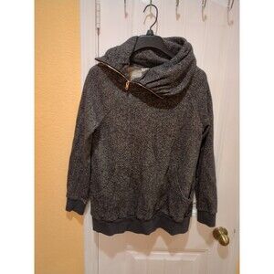 Kimi Kai Maternity Sweater Womens Size L Heather Gray Cowl Neck